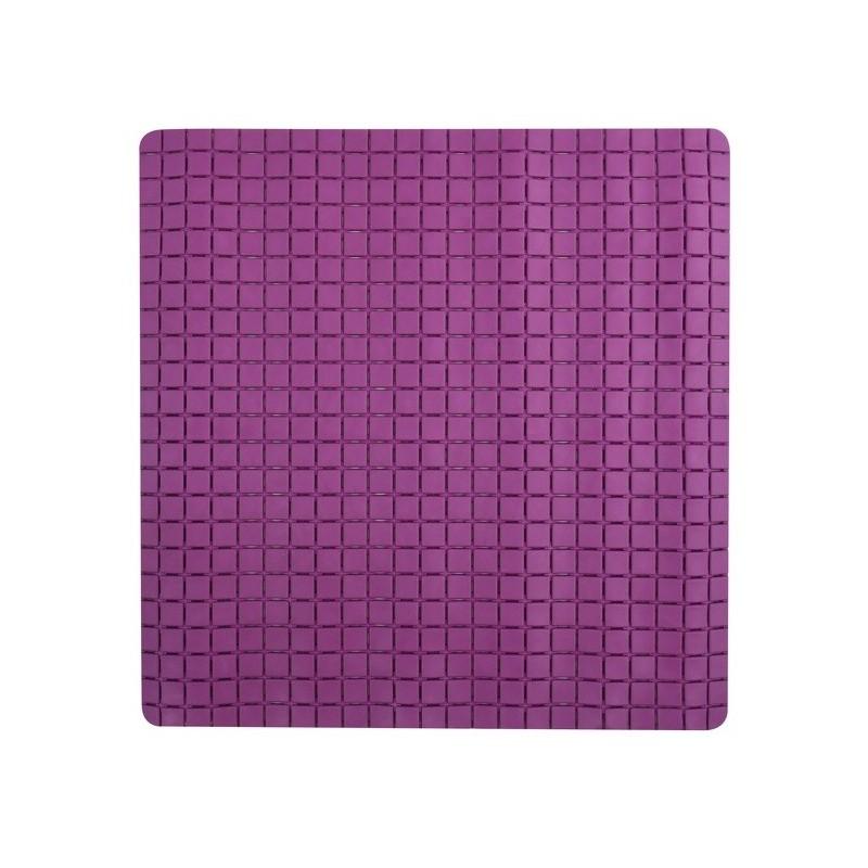 spirella Tapis Fond de douche antidérapant Caoutchouc QUADRO 54x54cm Violet MSV