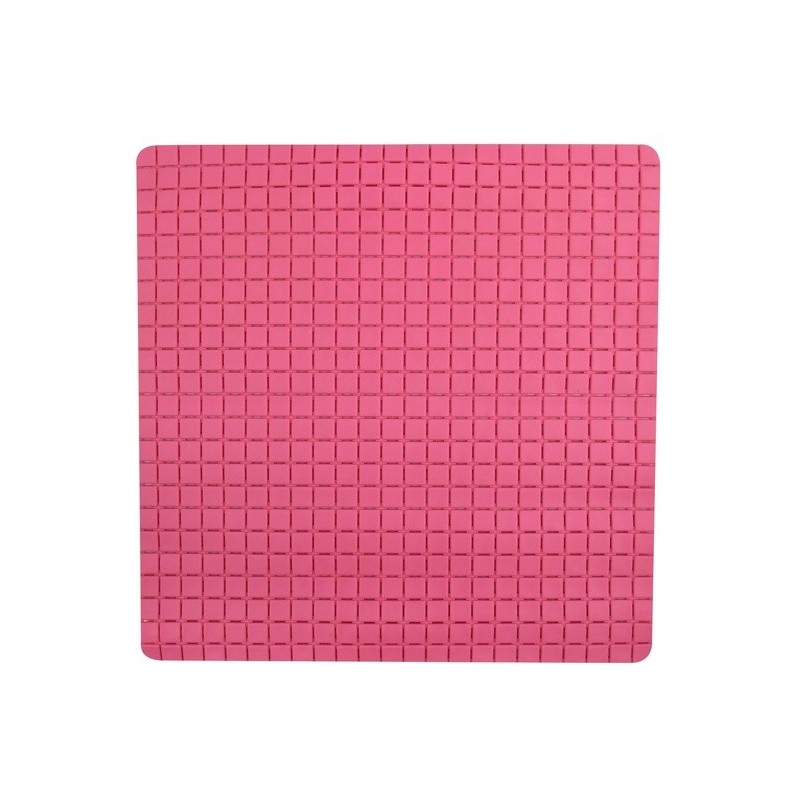 spirella Tapis Fond de douche antidérapant Caoutchouc QUADRO 54x54cm Rose Fuschia MSV