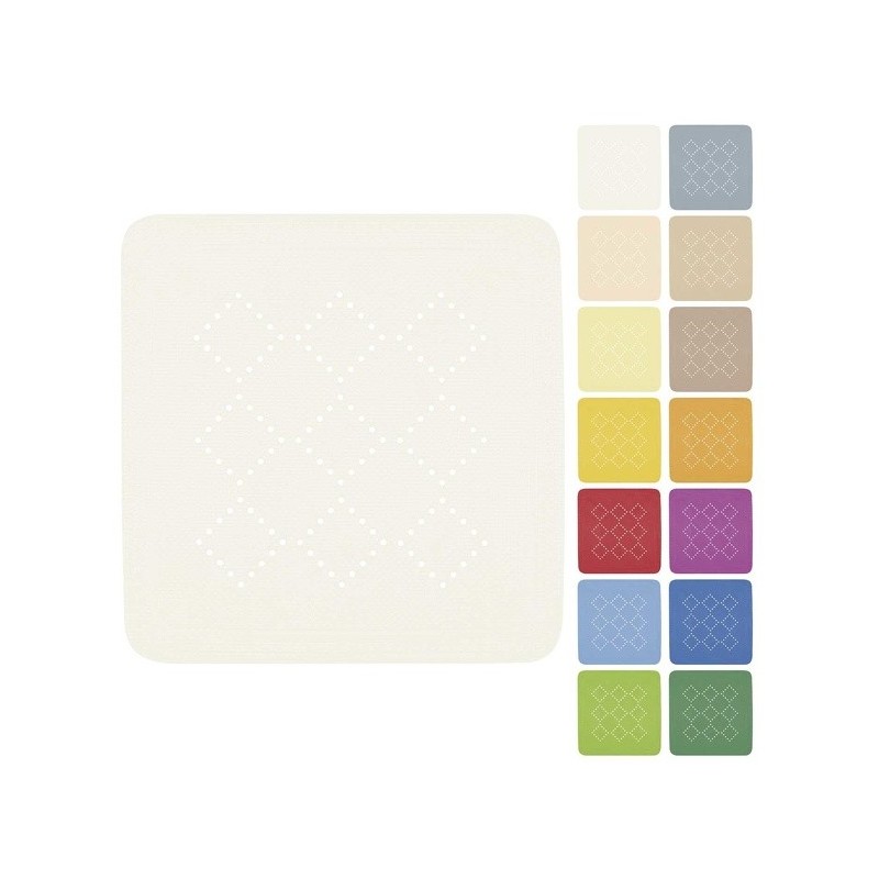 Spirella Tapis Fond De Douche PVC ALASKA 55x55cm Blanc Spirella
