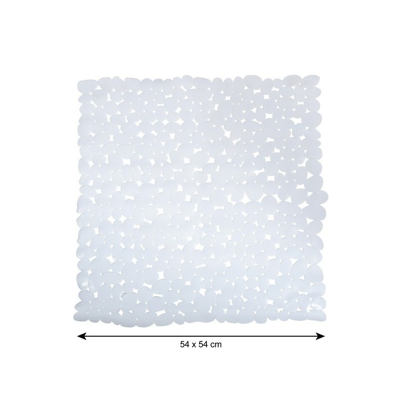 Spirella Tapis Fond De Douche PVC GALETS 53x53cm Blanc MSV