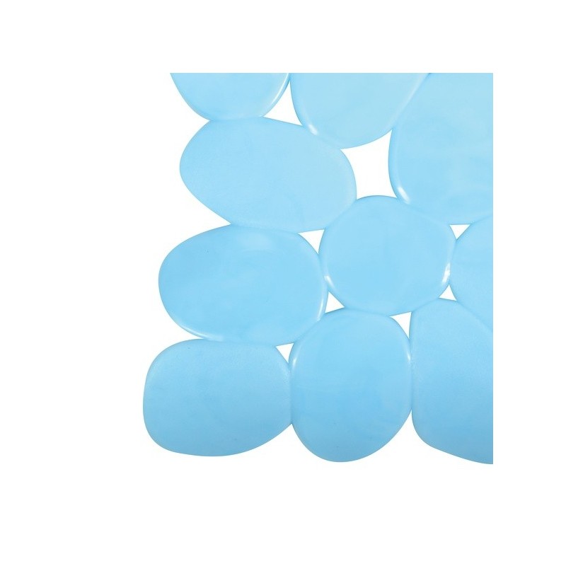 Spirella Tapis Fond De Douche PVC GALETS 53x53cm Bleu Ciel MSV