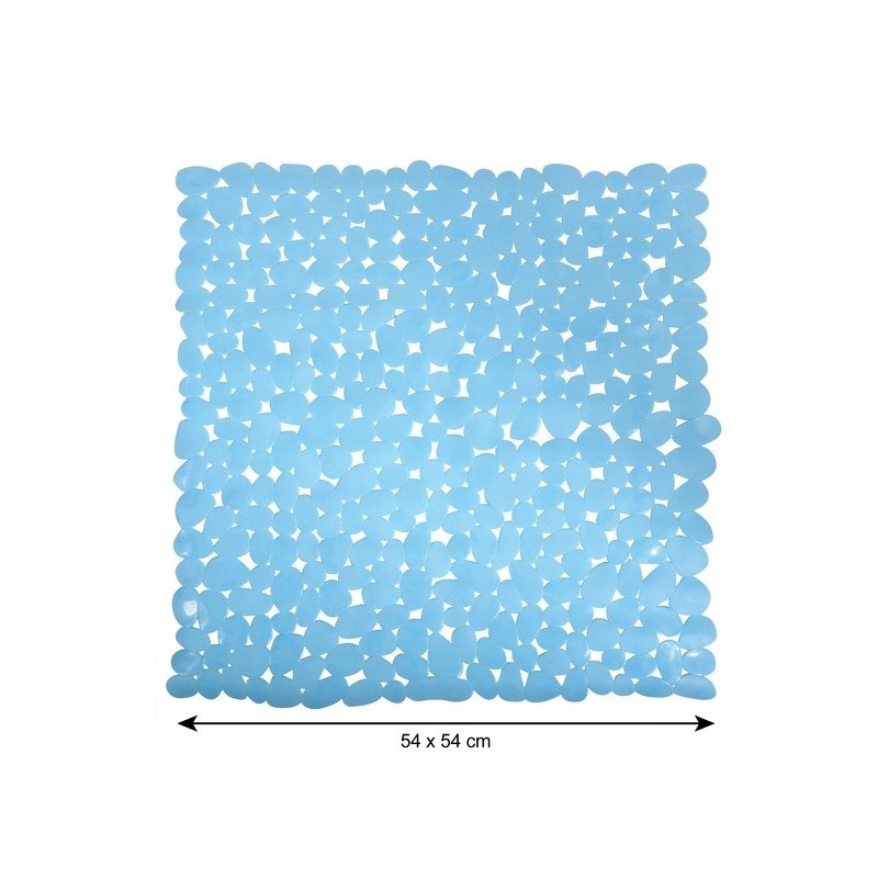 Spirella Tapis Fond De Douche PVC GALETS 53x53cm Bleu Marine MSV