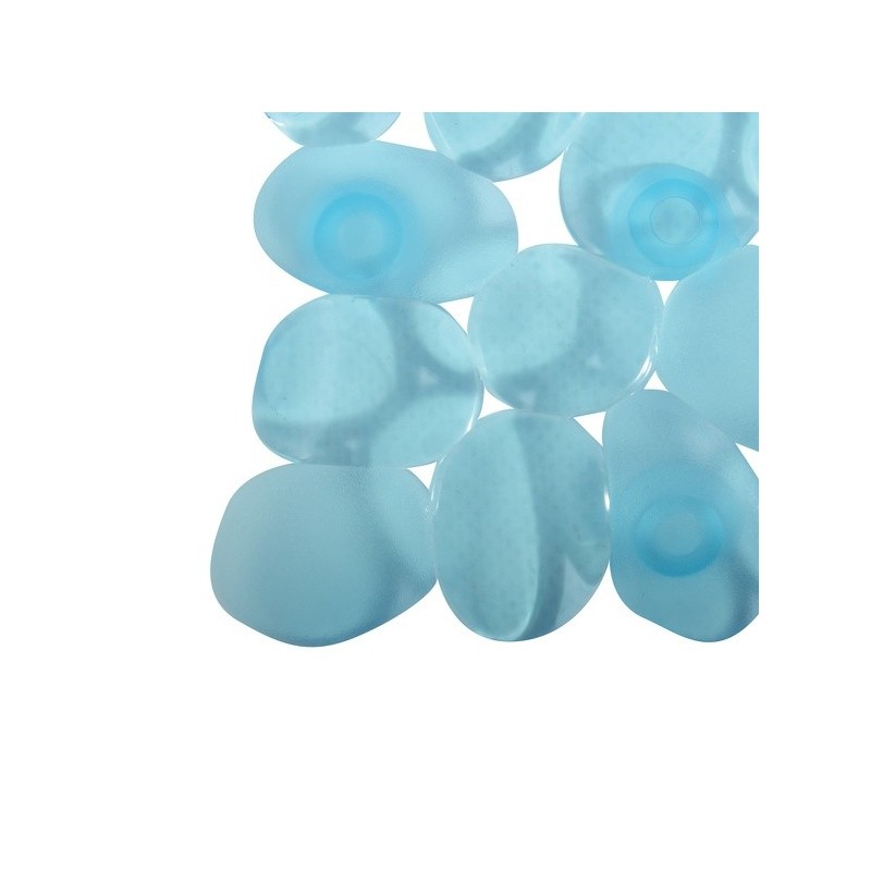 Spirella Tapis Fond De Douche PVC GALETS 53x53cm Bleu Transparent MSV