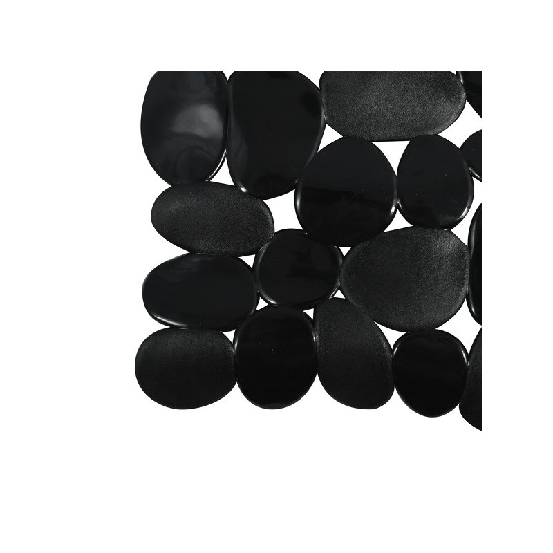 Spirella Tapis Fond De Douche PVC GALETS 53x53cm Noir MSV