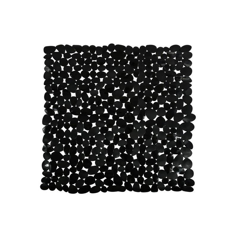 spirella Tapis Fond de douche PVC GALETS 53x53cm Noir MSV