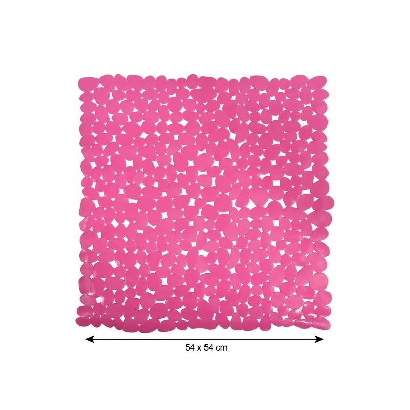 Spirella Tapis Fond De Douche PVC GALETS 53x53cm Rose MSV