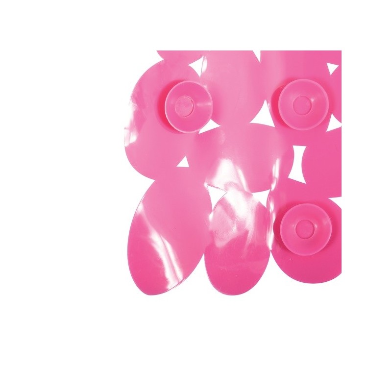 Spirella Tapis Fond De Douche PVC GALETS 53x53cm Rose MSV