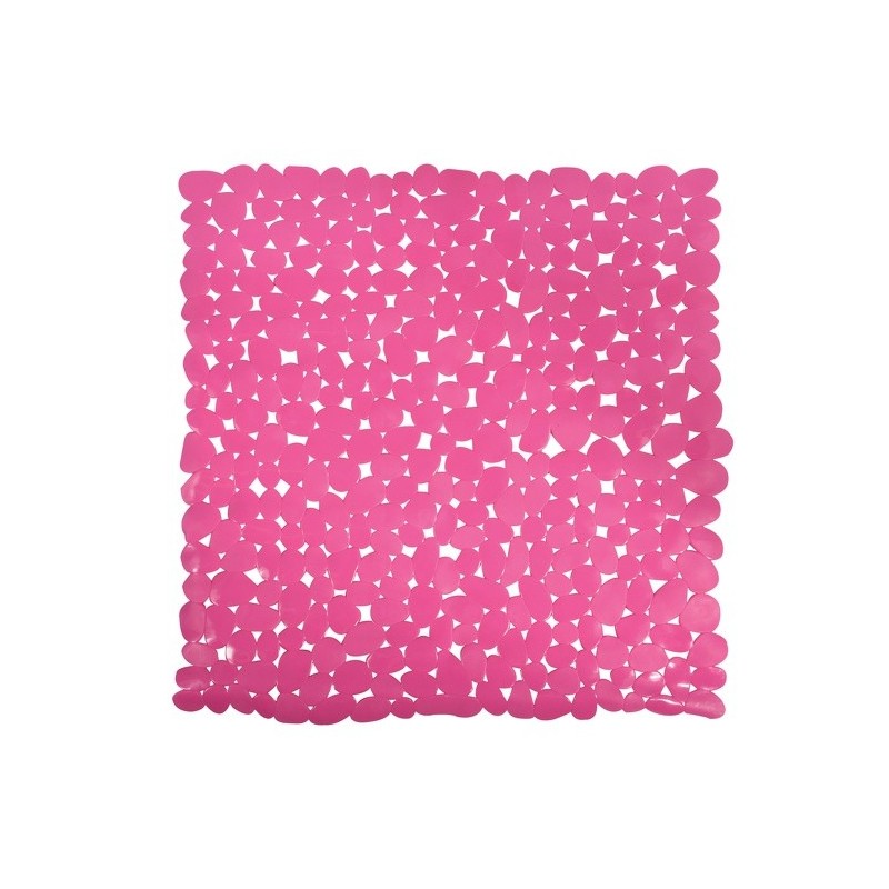spirella Tapis Fond de douche PVC GALETS 53x53cm Rose MSV