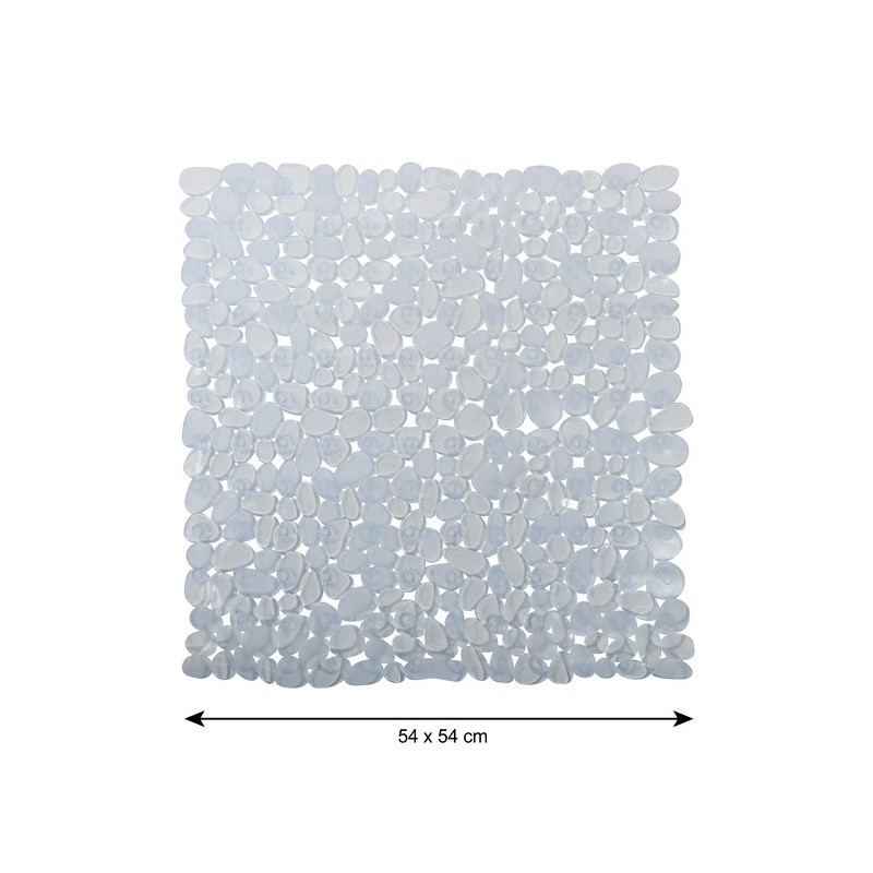 Spirella Tapis Fond De Douche PVC GALETS 53x53cm Transparent MSV
