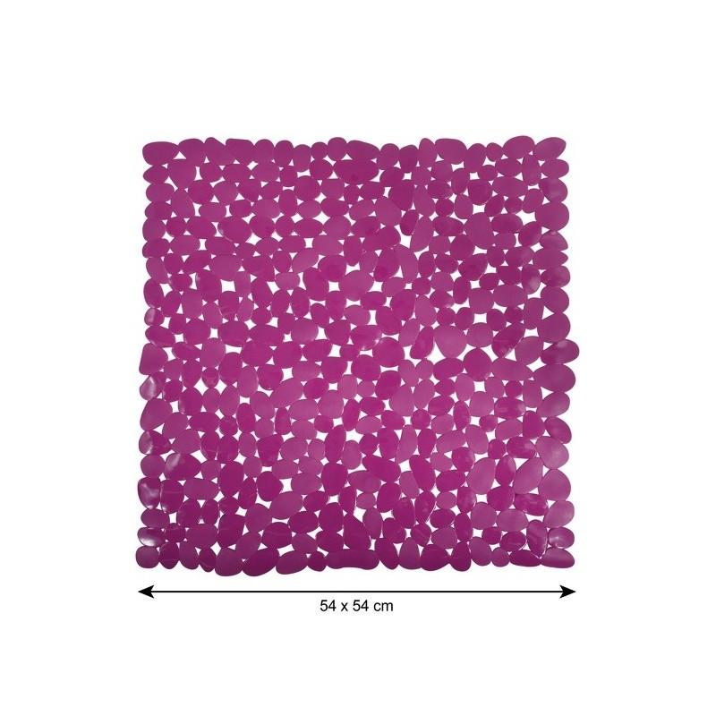 Spirella Tapis Fond De Douche PVC GALETS 53x53cm Violet MSV