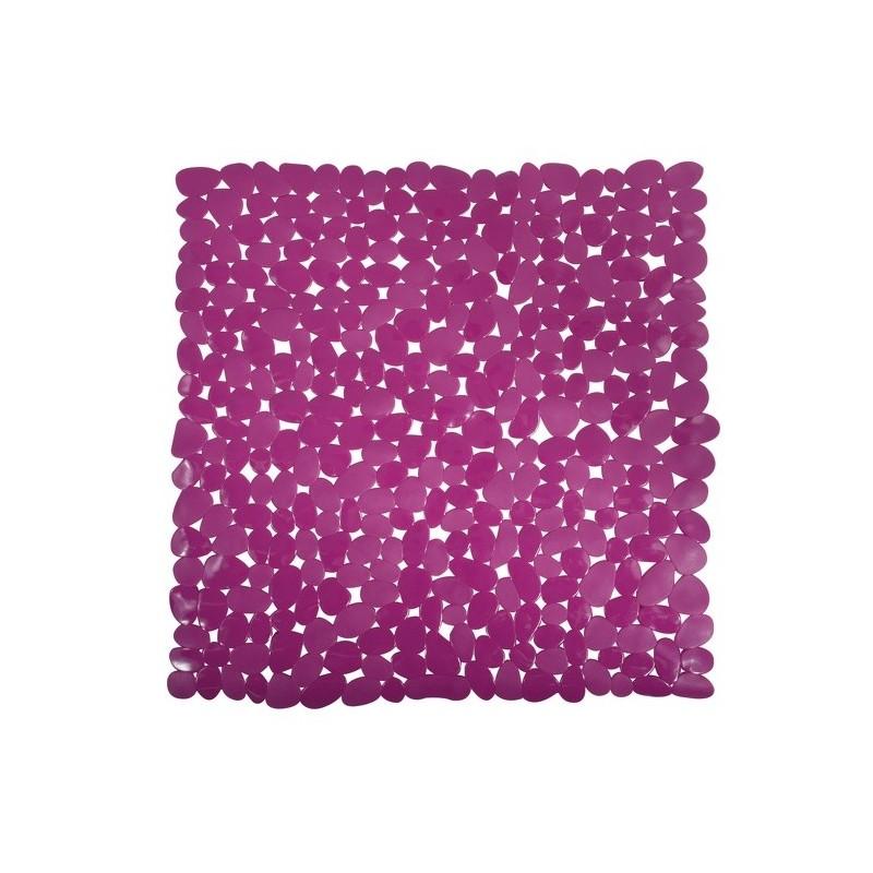 spirella Tapis Fond de douche PVC GALETS 53x53cm Violet MSV