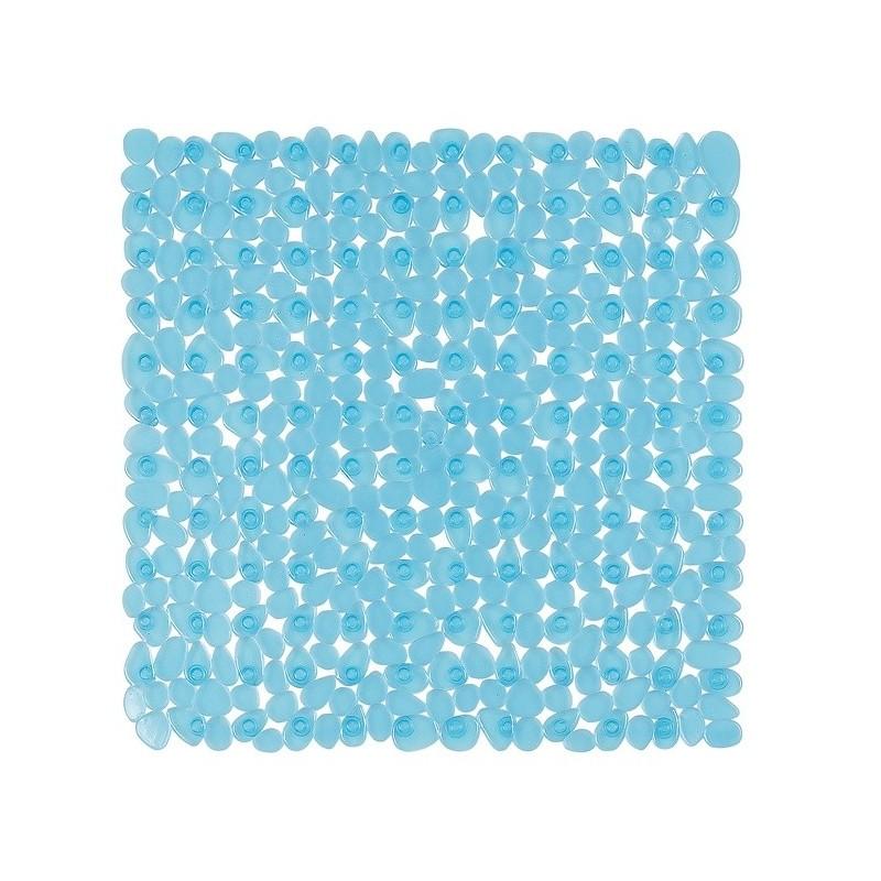 spirella Tapis Fond de douche PVC RIVERSTONE 54x54cm Bleu Clair Spirella