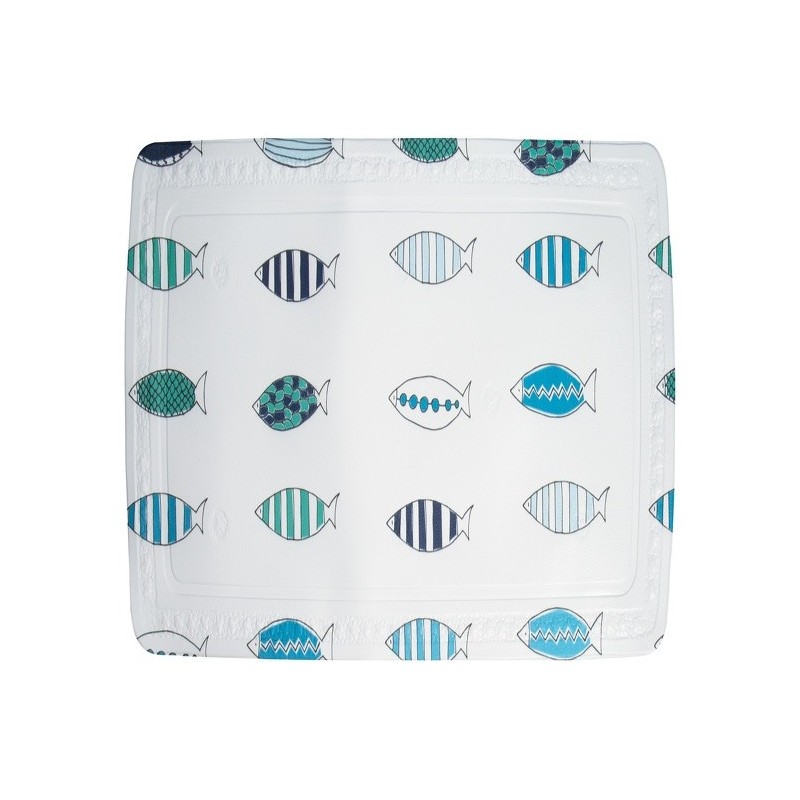spirella Tapis Fond de douche PVC SANTORINI 55x55cm Bleu Spirella