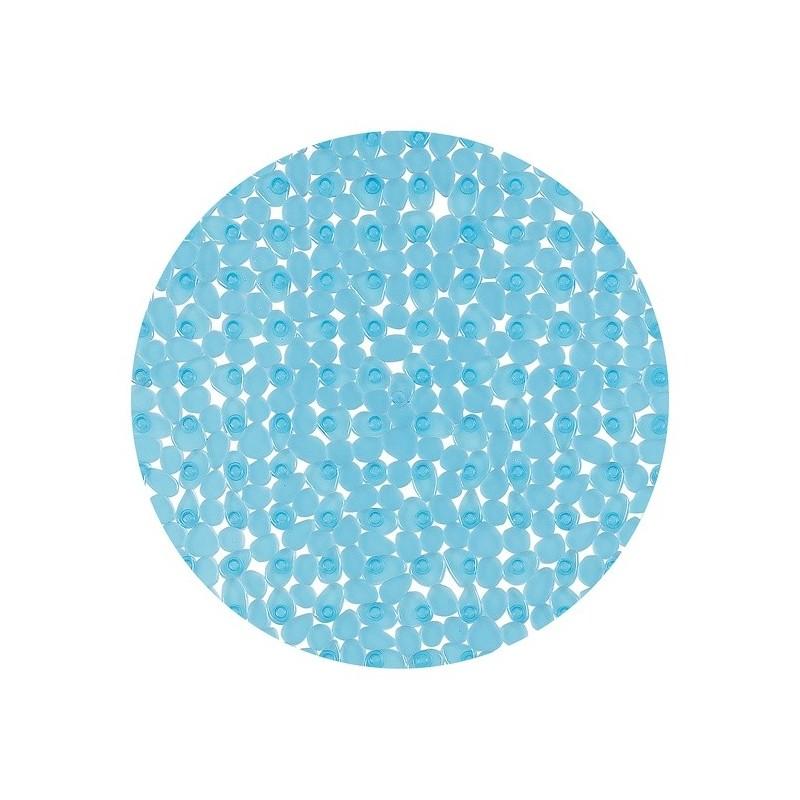 spirella Tapis Fond de douche rond PVC RIVERSTONE Ø57cm Bleu Clair Spirella