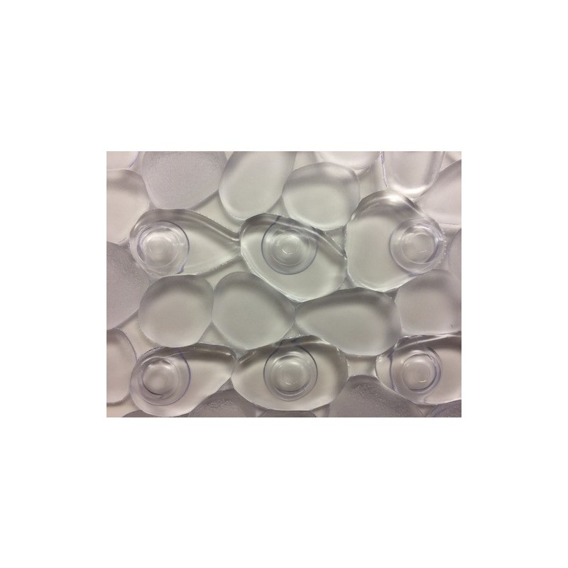Spirella Tapis Fond De Douche Rond PVC RIVERSTONE Ø57cm Clair Spirella