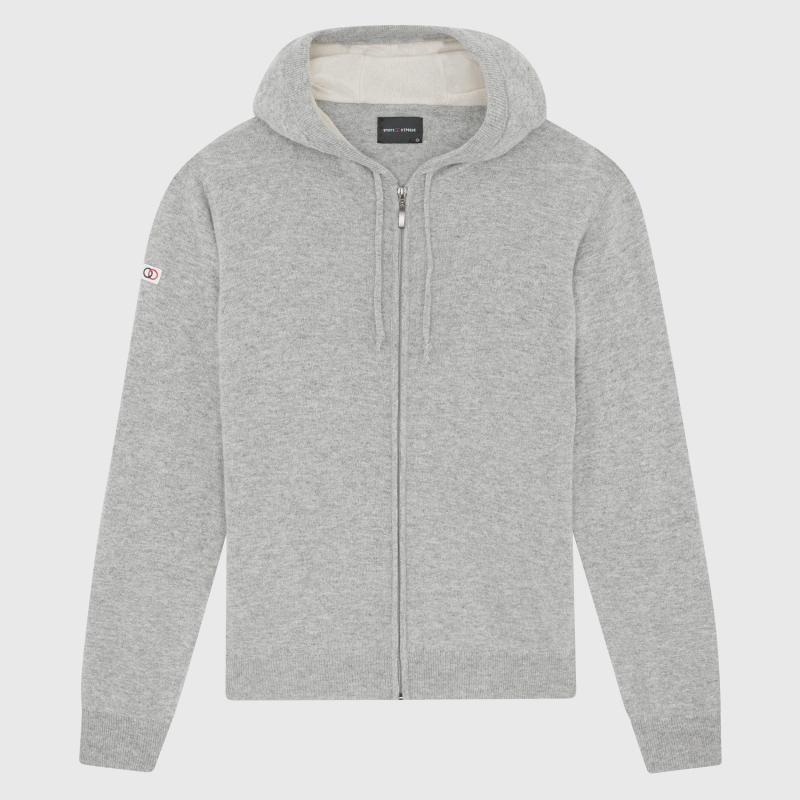 sports d'époque Pull Hoody Zip Maille