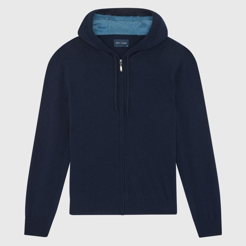 sports d'époque Pull Hoody Zip Maille