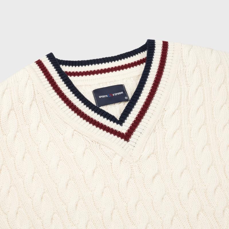 Sports D'époque Pull Torsade