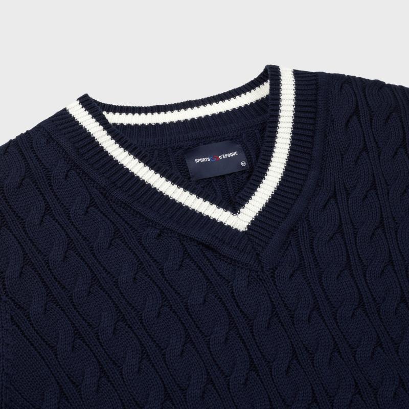 Sports D'époque Pull Torsade