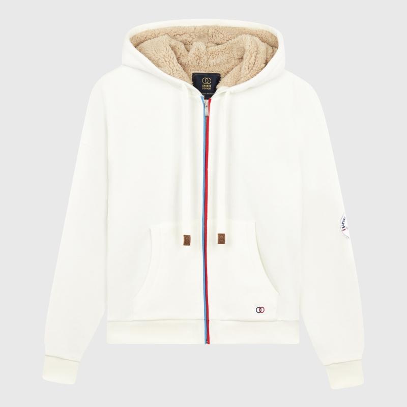 sports d'époque Sweat Zip Cap Fourrure 68