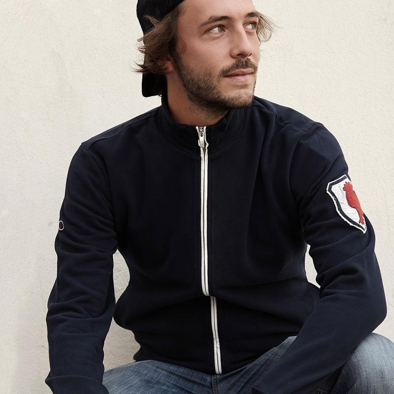 sports D'époque Sweat Zippe Ecusson
