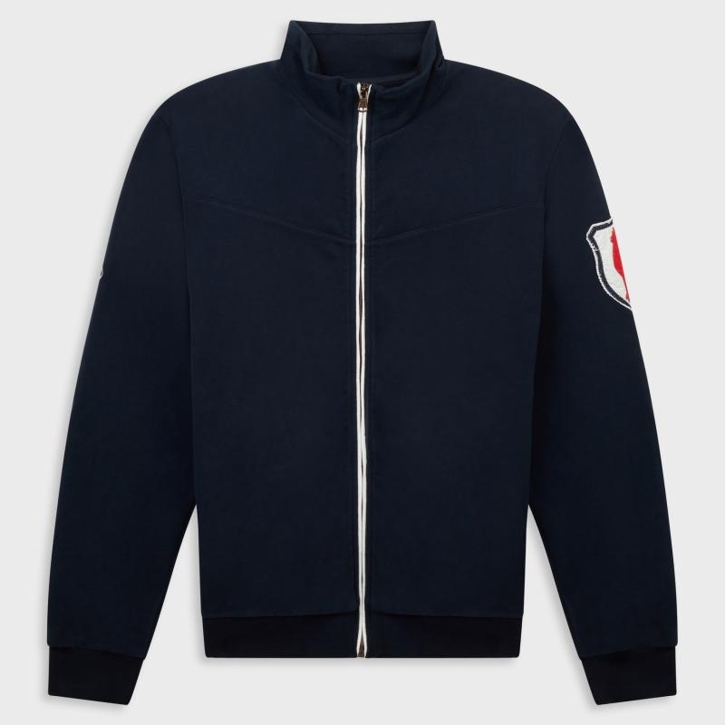 sports d'époque Sweat Zippe Ecusson