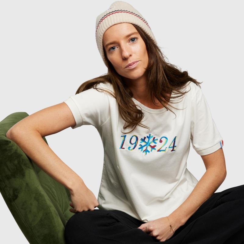 Sports D'époque T-shirt 1924 Flocon