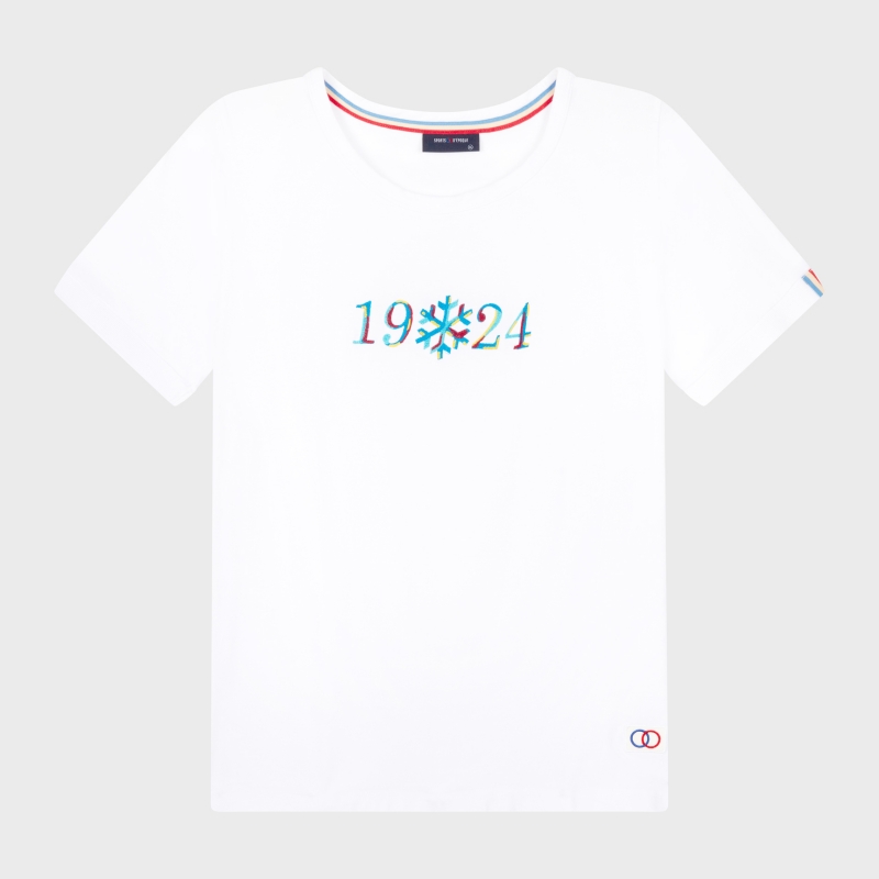sports d'époque T-shirt 1924 Flocon