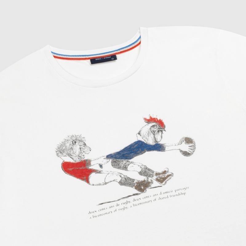 Sports D'époque T-shirt Coq Et Lion