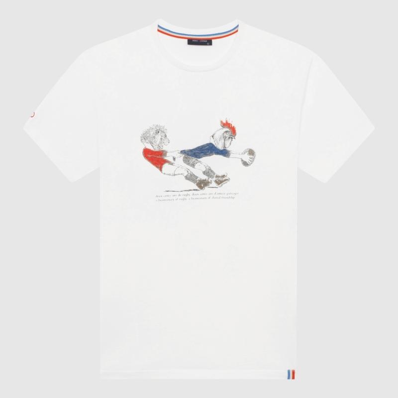sports d'époque T-shirt Coq Et Lion
