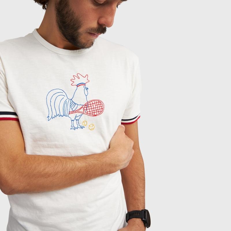 Sports D'époque T-shirt Coq Jeannot Tennis