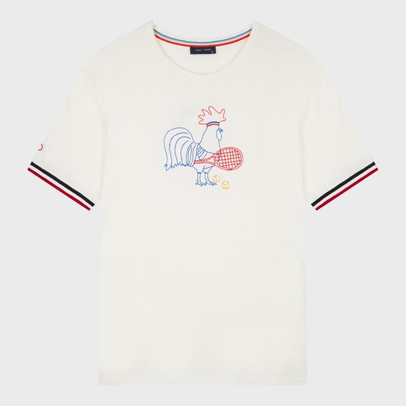 sports d'époque T-shirt Coq Jeannot Tennis