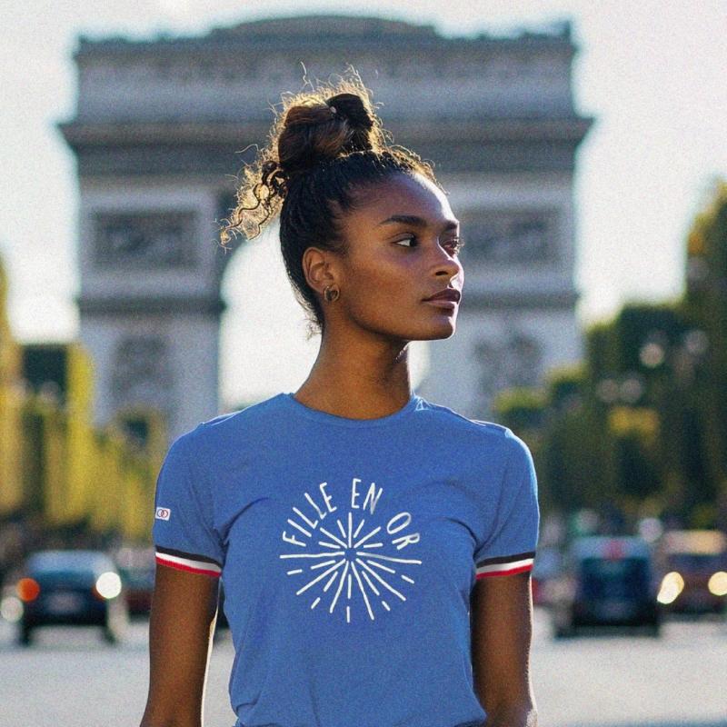 Sports D'époque T-shirt Fille En Or