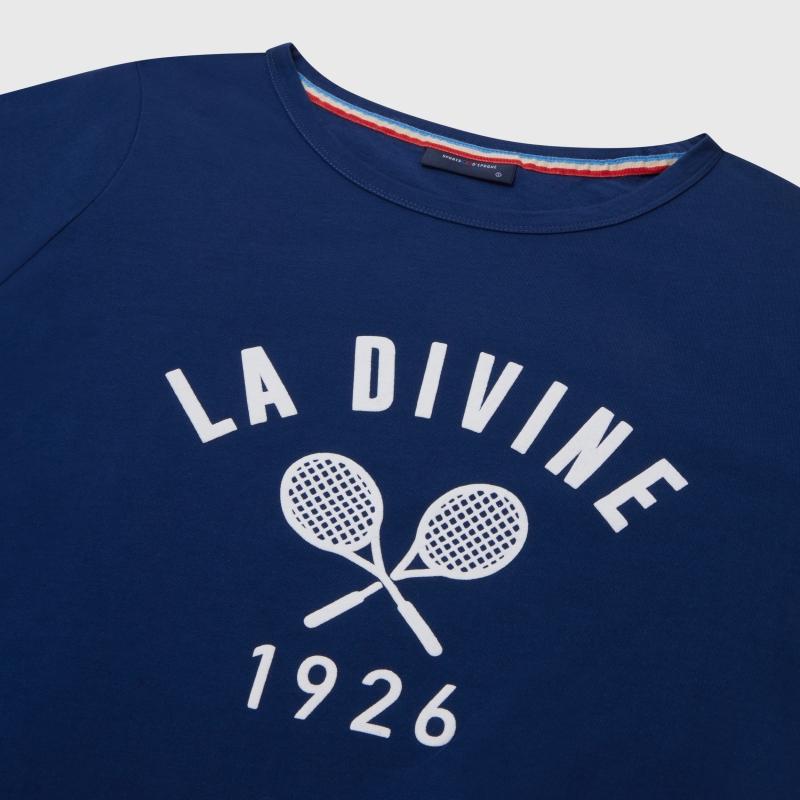 Sports D'époque T-shirt La Divine Raquettes