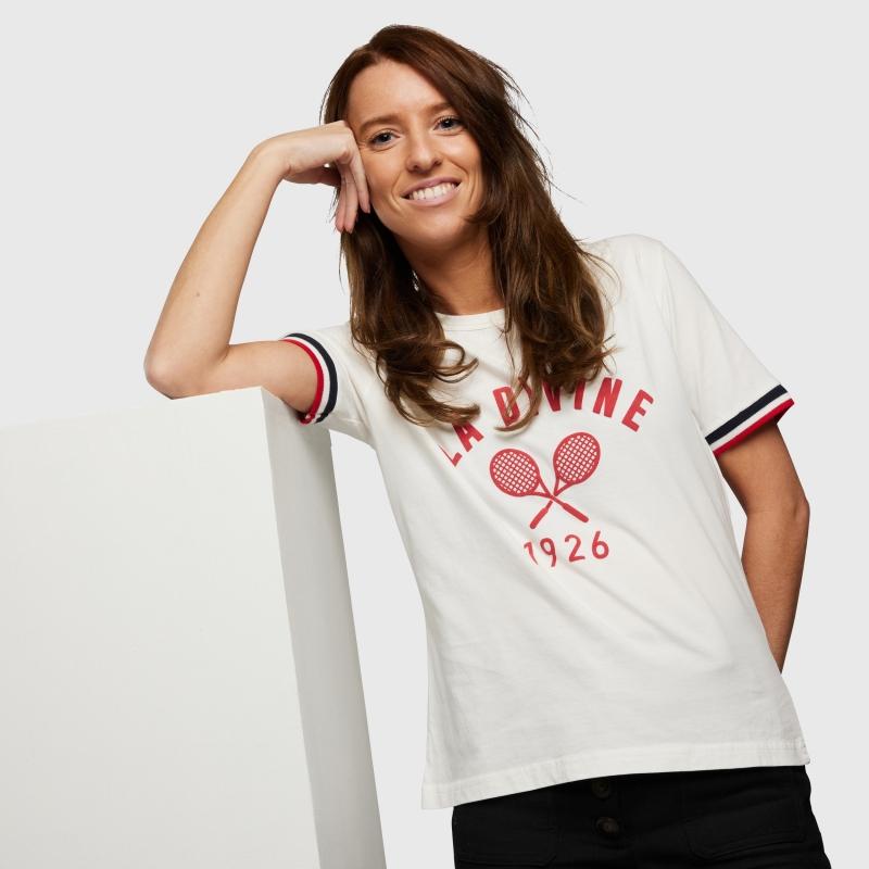 Sports D'époque T-shirt La Divine Raquettes
