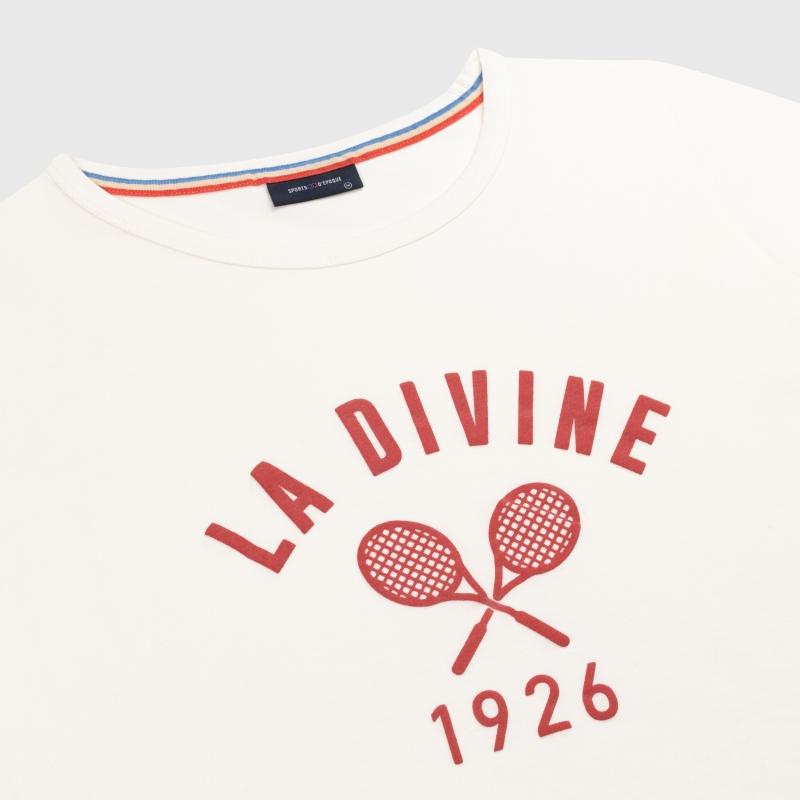 Sports D'époque T-shirt La Divine Raquettes