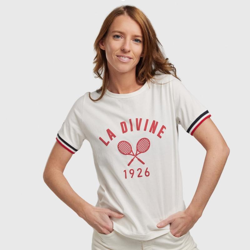 Sports D'époque T-shirt La Divine Raquettes