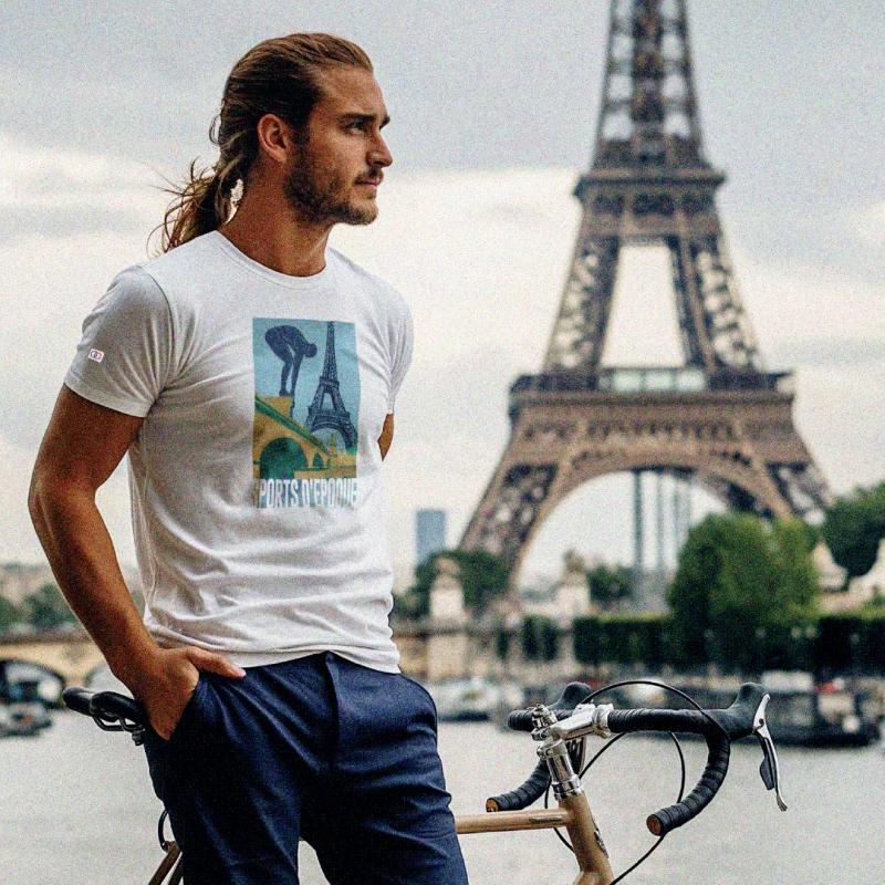 Sports D'époque T-shirt Nage Libre