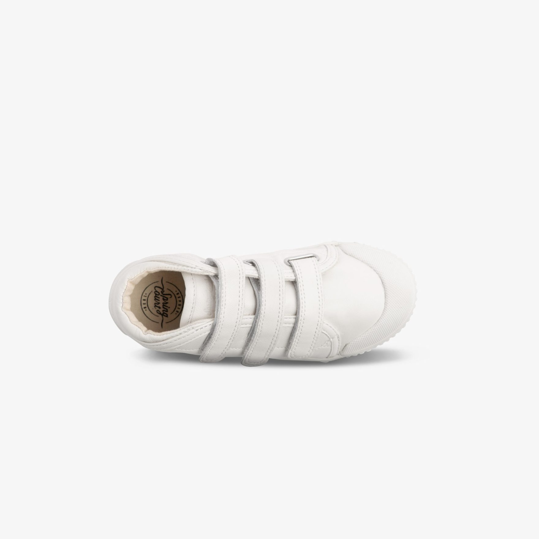 Spring Court Basket Blanche Enfant En Cuir