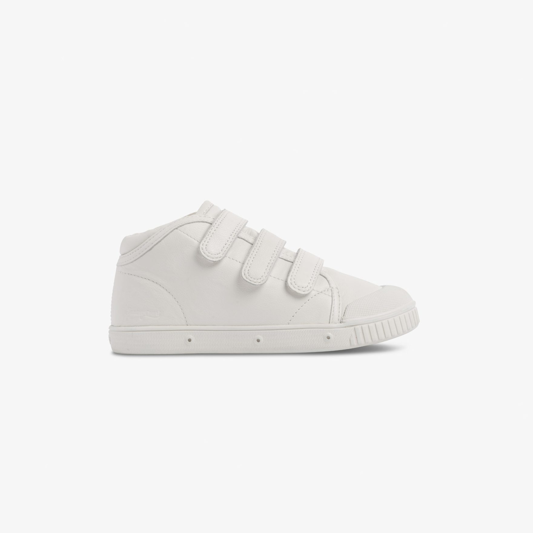 spring court Basket blanche enfant en cuir