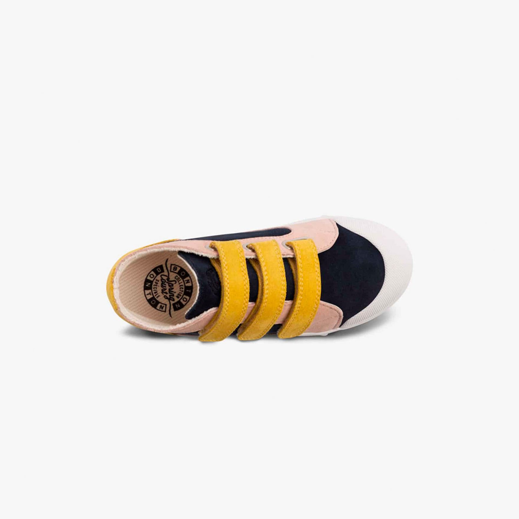 Spring Court Basket En Cuir Enfant - Bleu Rose Jaune