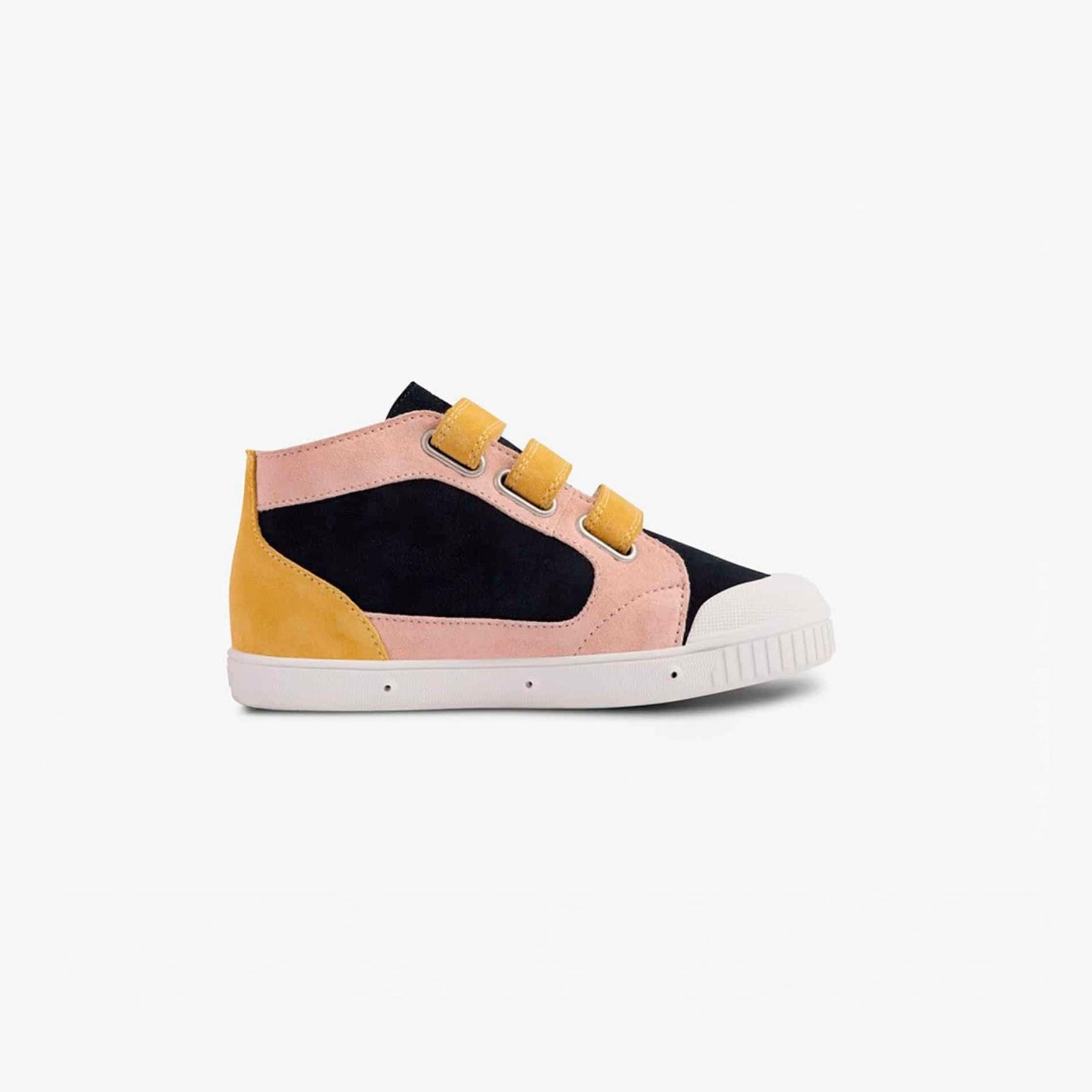 Spring Court Basket En Cuir Enfant - Bleu Rose Jaune