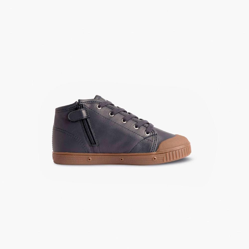 Spring Court Basket Enfant En Cuir - Indigo