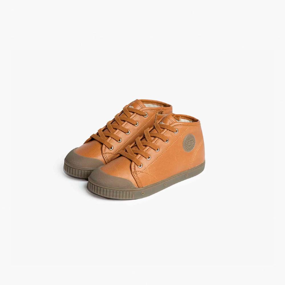 Spring Court Basket Enfant En Cuir - Nougat