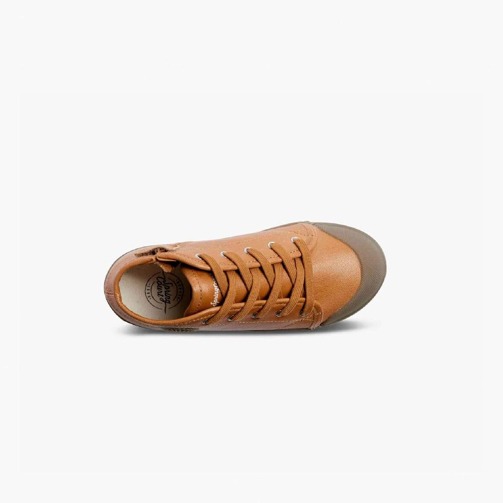Spring Court Basket Enfant En Cuir - Nougat