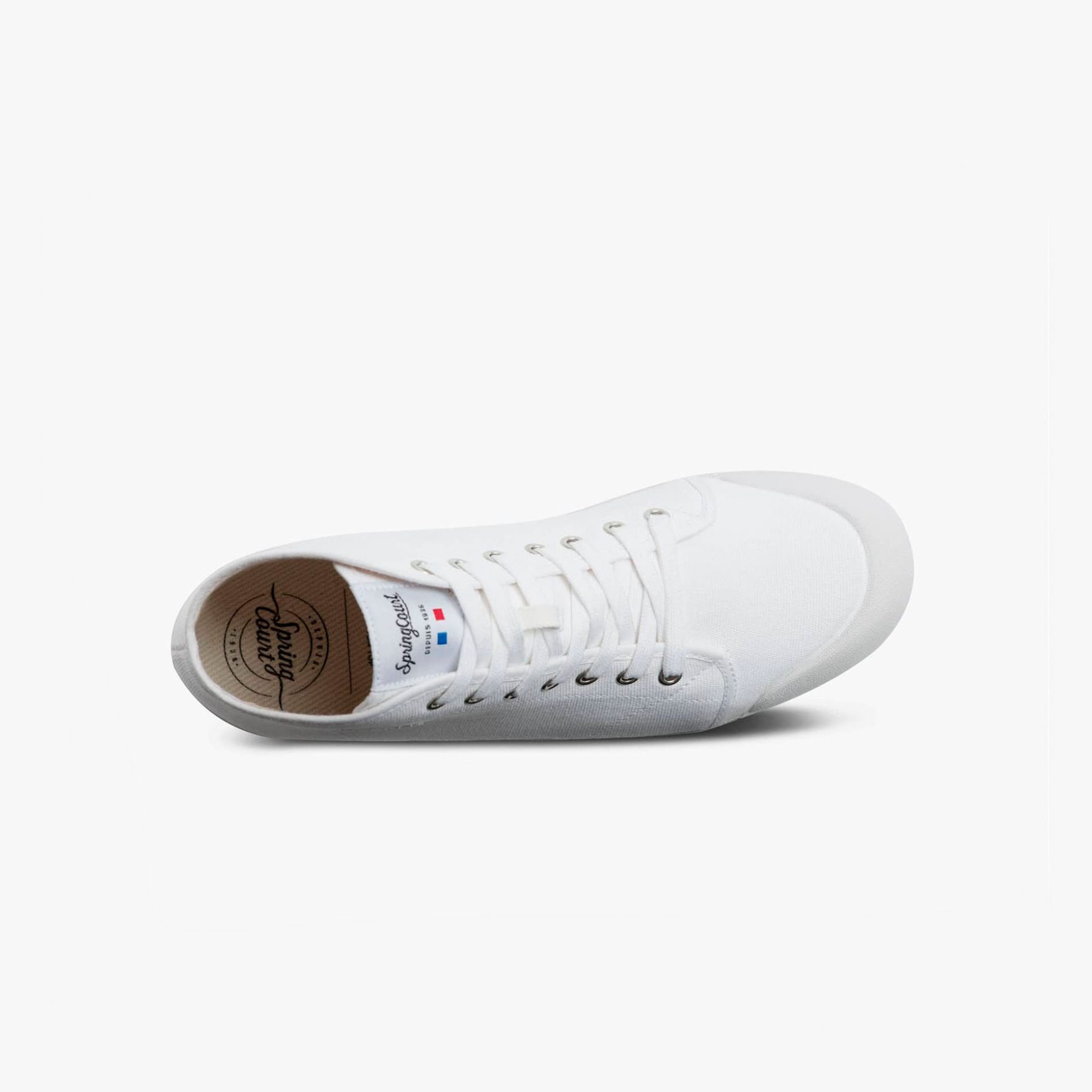 Spring Court Basket Montante Blanche Canvas