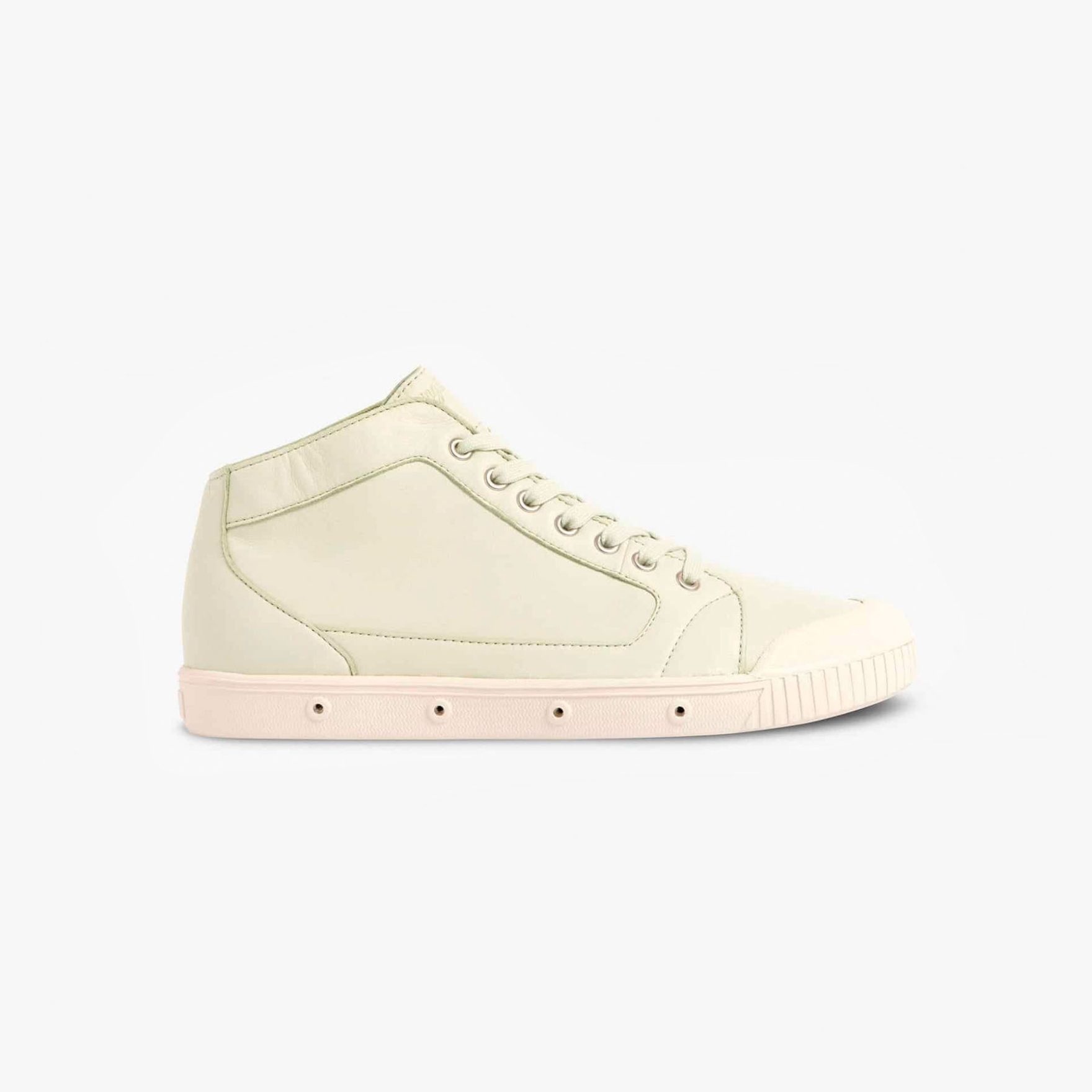 spring court Basket montante en cuir matcha