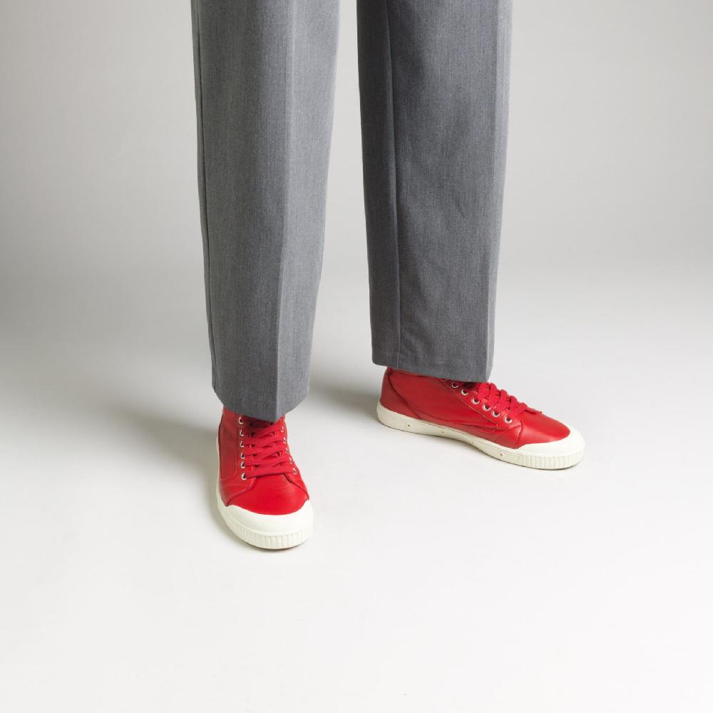 Spring Court Basket Montante En Cuir - Rouge