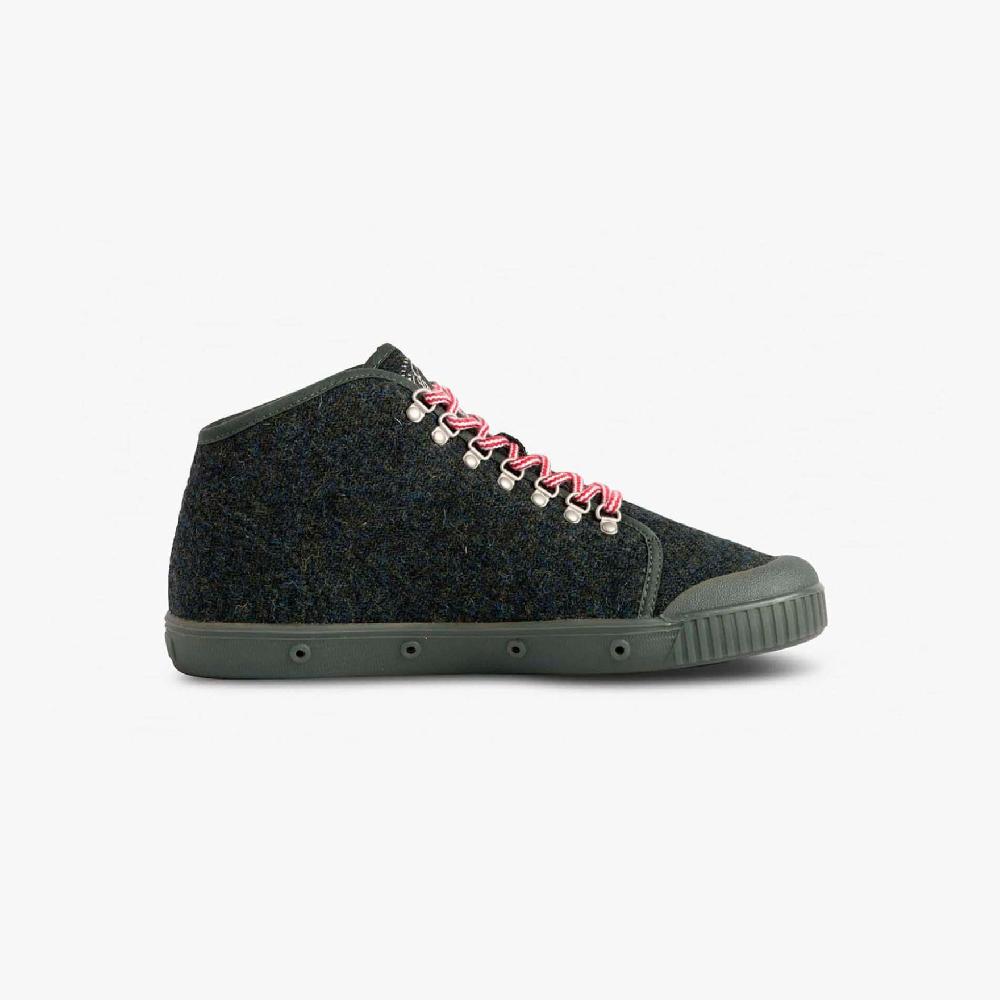 Spring Court Basket Montante En Tweed Bleu