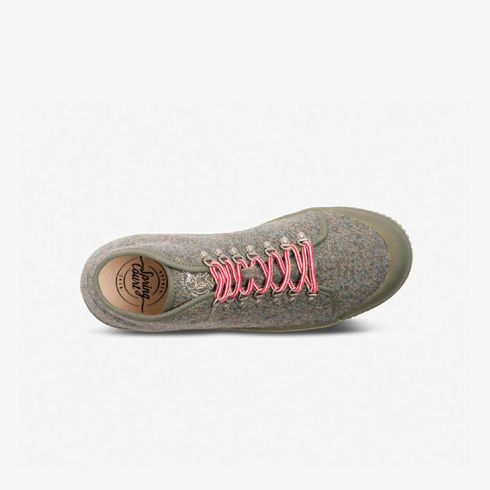 Spring Court Basket Montante En Tweed Gris